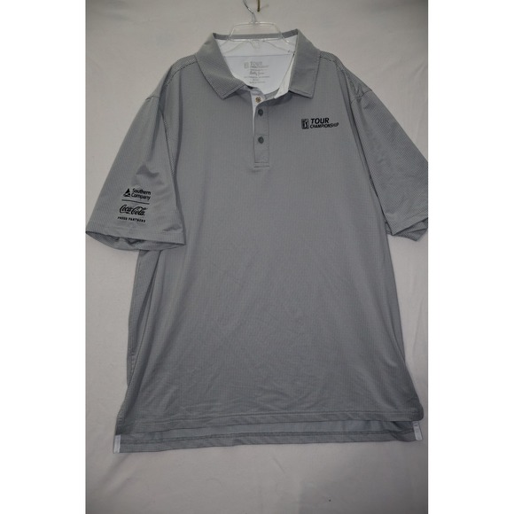 Bobby Jones Other - Bobby Jones Tour Championship Golf Polo Shirt Mens XXXL Grey White Micro Check